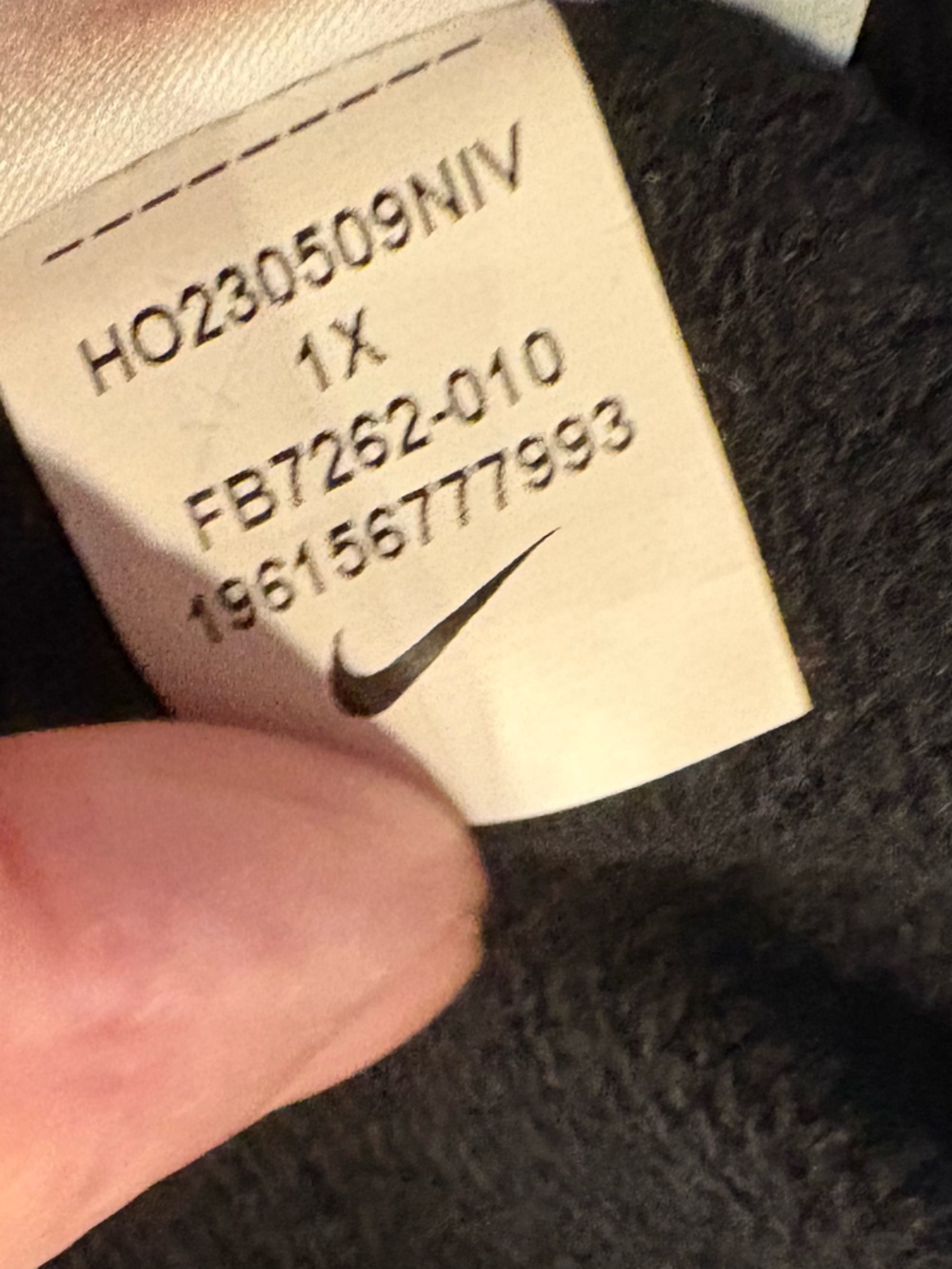 Nike Black Open Hem Sweatpants, 1X - Picture 4 of 9